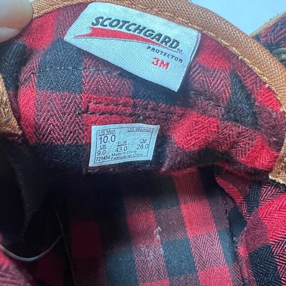 Vans Sk8 Hi Scotchgard High Top Brown Suede Plaid Flannel Lined Men's Size 10 - Picture 2 of 11